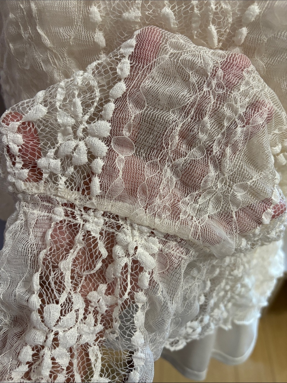 Apt. 9 Cream Lace Ruffle Shell Top - Picture 6 of 11